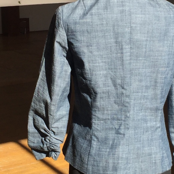 Marina Luna three-quarter inch chambray Scrunch sleeve cotton blend - Picture 8 of 10